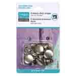 Boutons pression robustes, Couleur: Argent, Grosseur: 15 mm