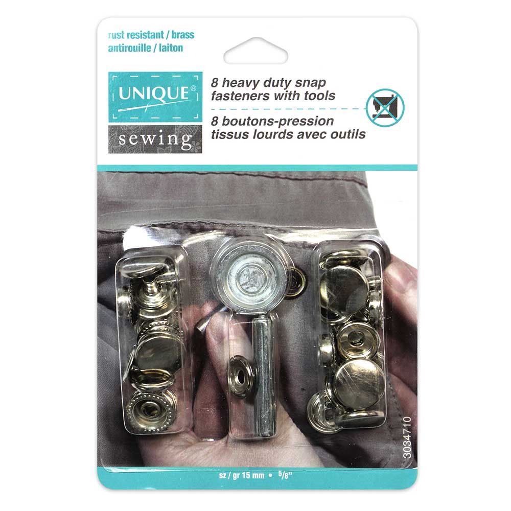 Boutons-pression robustes avec outils, Couleur: Argent