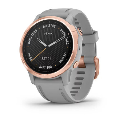 fēnix 6S – Sapphire, Roségullfarget med puddergrå rem fēnix 6S – Sapphire, Roségullfarget med puddergrå rem