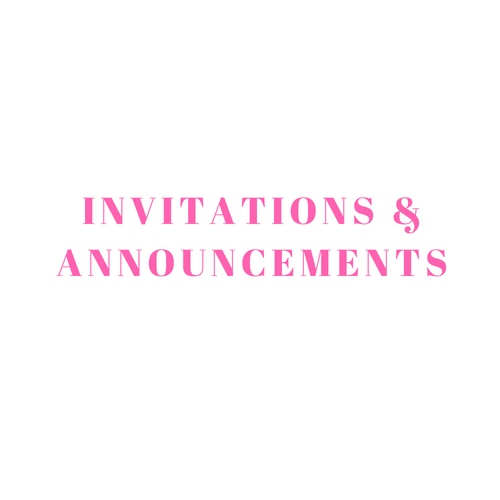 Invitation & Announcements