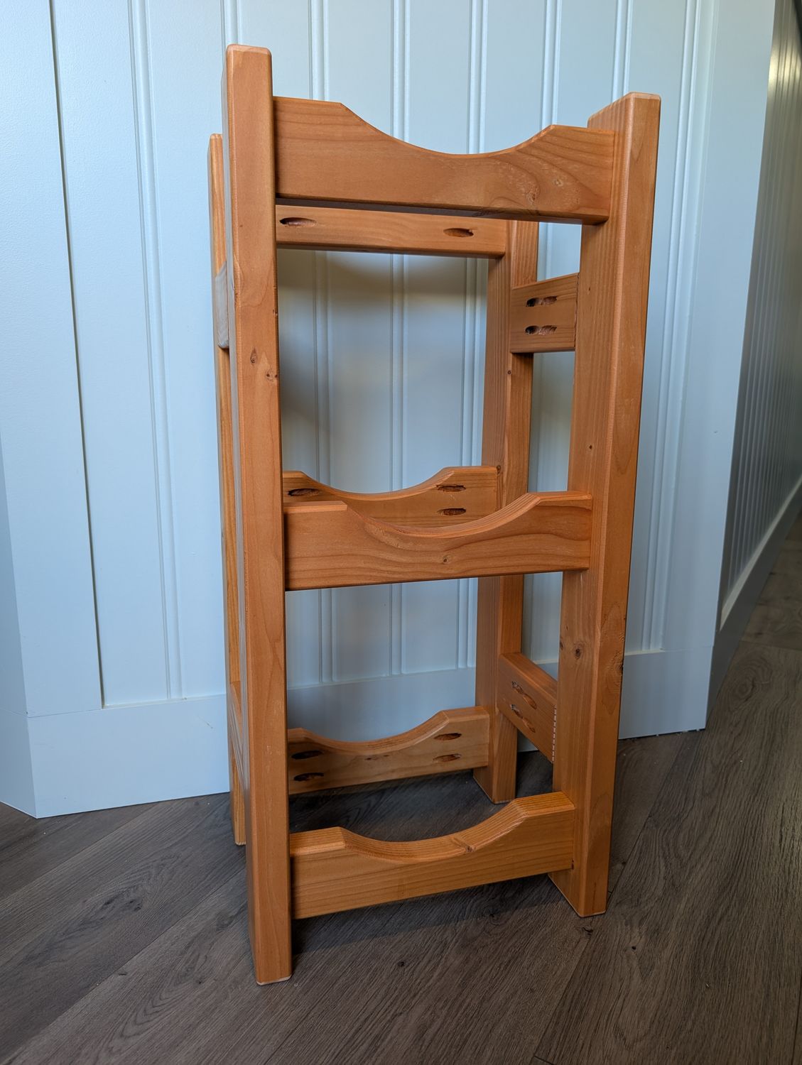 Handmade Solid Wood 5-Gallon Water Jug Holder – 3-Tier Kitchen Organizer – Rugged Wooden Water Bottle Stand Handmade Solid Wood 5-Gallon Water Jug Holder – 3-Tier Kitchen Organizer – Rugged Wooden Water Bottle Stand