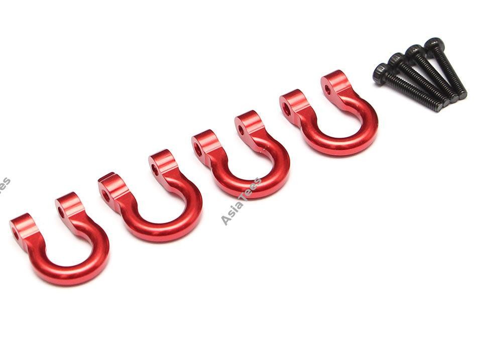 Team Raffee Co. Aluminum Towing Hook for RC Crawler (4) Red TRC/302309R