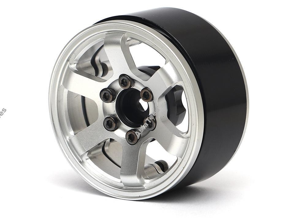 Boom Racing TE37LG KRAIT™ 1.9 Aluminum Beadlock Wheels w/ XT606 Hubs (4) Silver BRW780914S