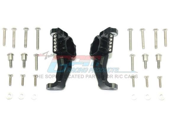 GPM Racing Aluminium Adjustable Front C Hub - 28Pcs Set Black for Traxxas TRX-4 TRX4019ABK