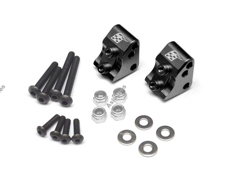Boom Racing Aluminum AR44 Link Mounts for SCX10 II (2) Black for Axial SCX10 II BR955012BK