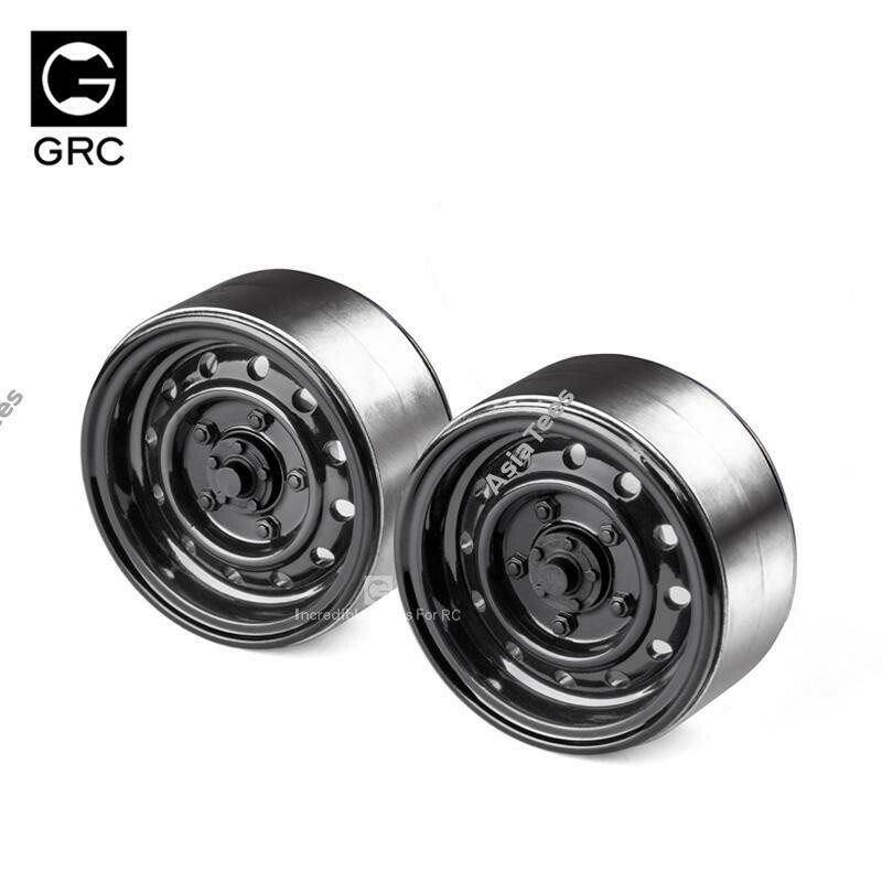 GRC 1.9 12-Hole Metal Classic Beadlock Wheel #Series III (2) Black GRC/GAX0130AB
