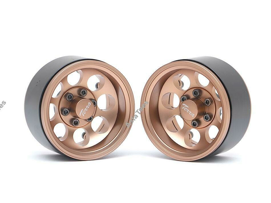 Boom Racing Terra 1.9 Classic 8-Hole Aluminum Deep Dish Beadlock Wheels w/ XT601 Hubs (2) Bronze BRW780917BZ
