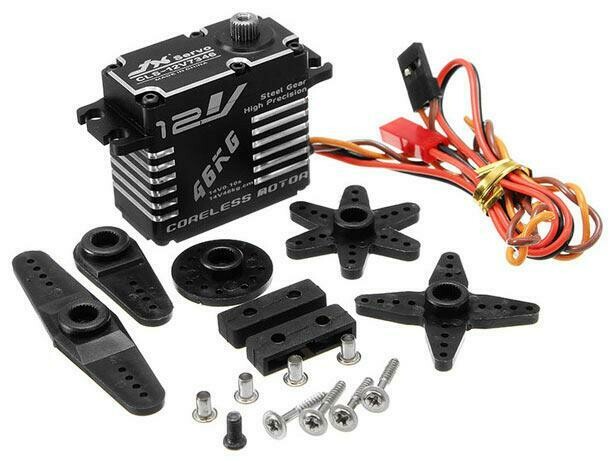 JX Servo Aluminum Case HV Coreless Digital Steel Gear Servo 46 kg / 0.10 Sec @ 14V CLS-12V7346