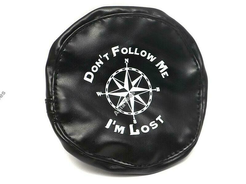ATees Soft Faux Leather Tire Cover For 1.9 Crawler Tires - Do Not Follow Me BRSCAC083I