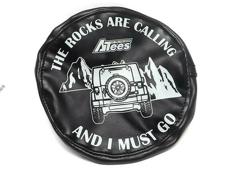 ATees Soft Faux Leather Tire Cover For 1.9 Crawler Tires - The Rocks Are Calling BRSCAC083C