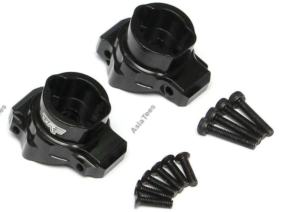 Team Raffee Co. Aluminum Front &amp; Rear Portal Drive Inner Housing (2) Black for Traxxas TRX-4 TRC302306BK