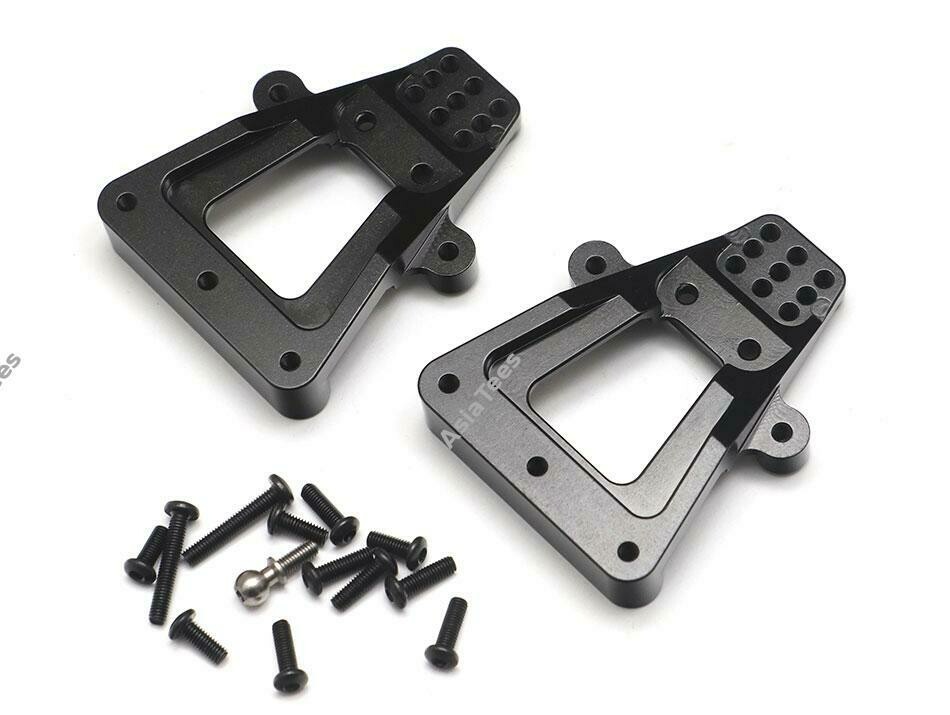 Team Raffee Co. Aluminum Rear Shock Tower Mount (2) Black for Redcat Gen8 Scout II TRC/1053010RBK