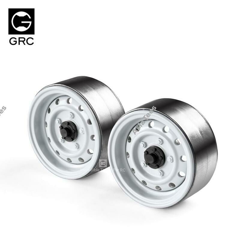 GRC 1.9 12-Hole Metal Classic Beadlock Wheel #Series III (2) White GRC/GAX0130AW