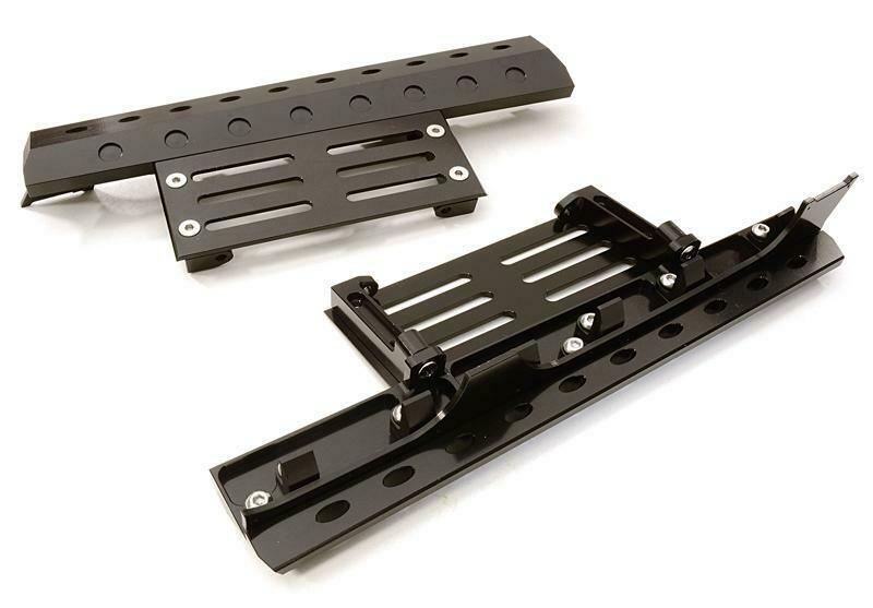 Integy Billet Machined Realistic Deluxe Side Step for SCX-10, Dingo, Honcho &amp; Jeep C26892BLACK