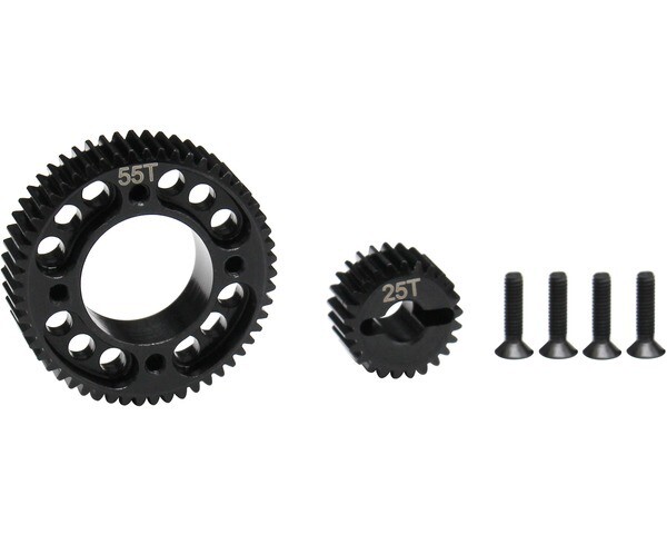 Hot Racing Stealth X Drive UD3 Gear Set, Machined, for Associated Enduro HRAEDR825X55