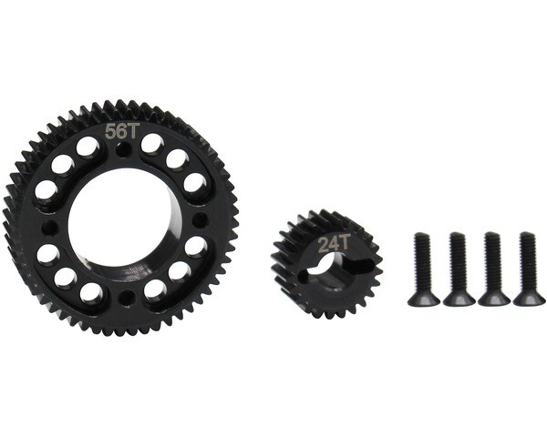 Hot Racing Stealth X Drive UD2 Gear Set, Machined, for Associated Enduro HRAEDR824X56