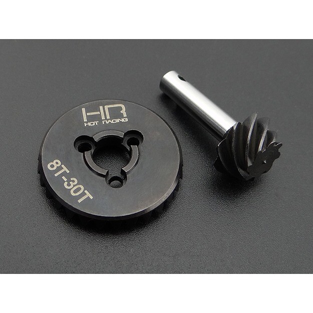 Hot Racing HD Steel Bevel Gear Set, 30t/8t 0.9 Module, 3.75 Ratio, for Axial SCX-10 II HRASCXT9308