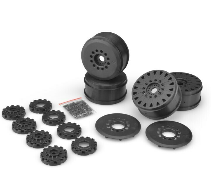 Jconcepts Cheetah 83mm Speed-Run Wheel w/ 12 &amp; 17mm Hex Adaptor, 4pc, Black