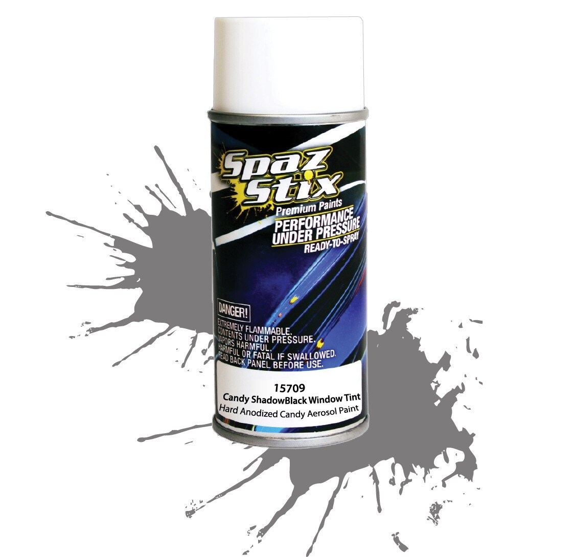 Spaz Stix Translucent Black Aerosol Paint, for Window Tint/Drop Shadows, 3.5oz Can SZX15709