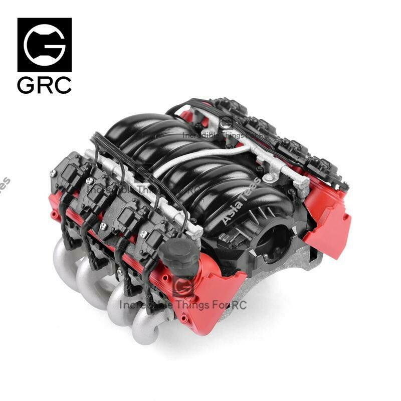 GRC LS7 Simulated V8 Engine/ Motor Heat Sink Cooling Fan For Crawler 36mm Motor Red GRC/G153R