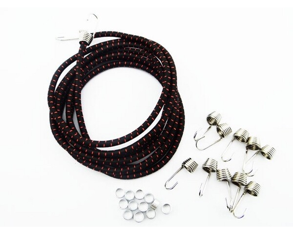 Hot Racing 1/10 Scale Black/Red Bungee Cord Kit HRAACC468K21