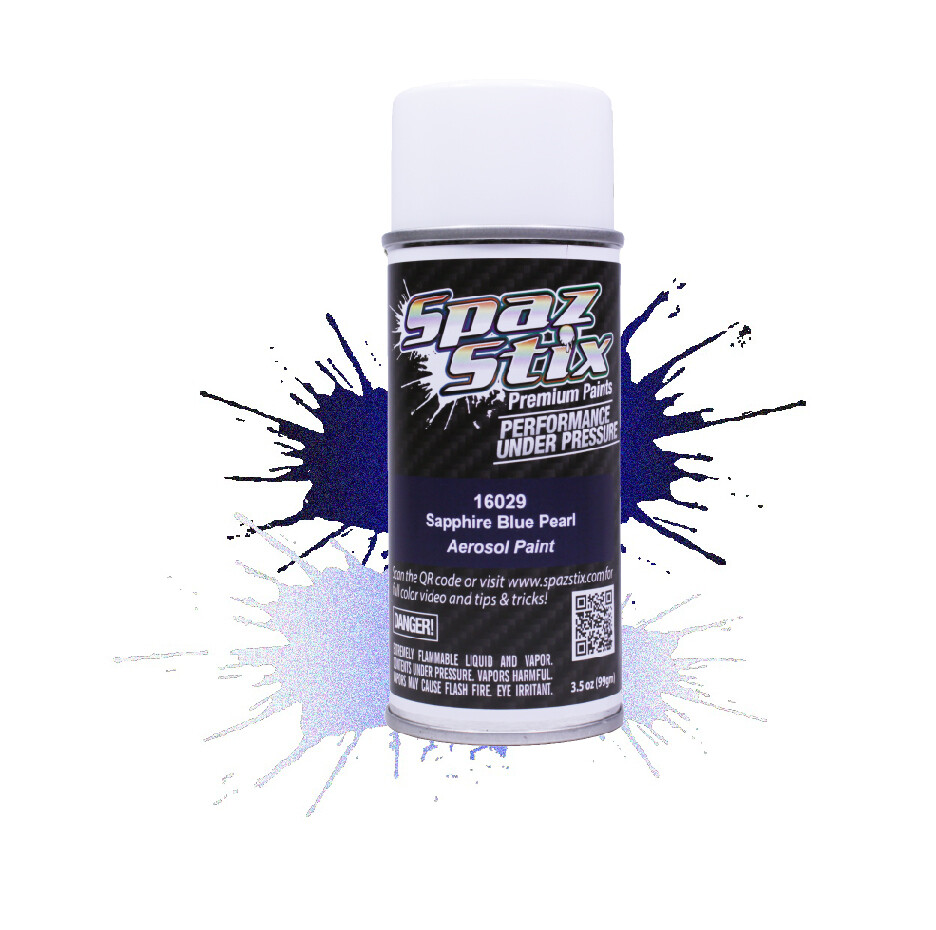 Spaz Stix Sapphire Blue Pearl Aerosol Paint, 3.5oz Can SZX16029