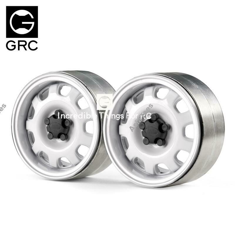 GRC 1.9 Metal Beadlock Wheel G10 (2) White GRC/G0130K