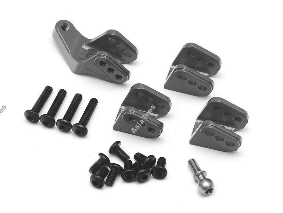 Team Raffee Co. Aluminum Link Mounts Set Gun Metal for Redcat Gen8 Scout II TRC/1053011GM