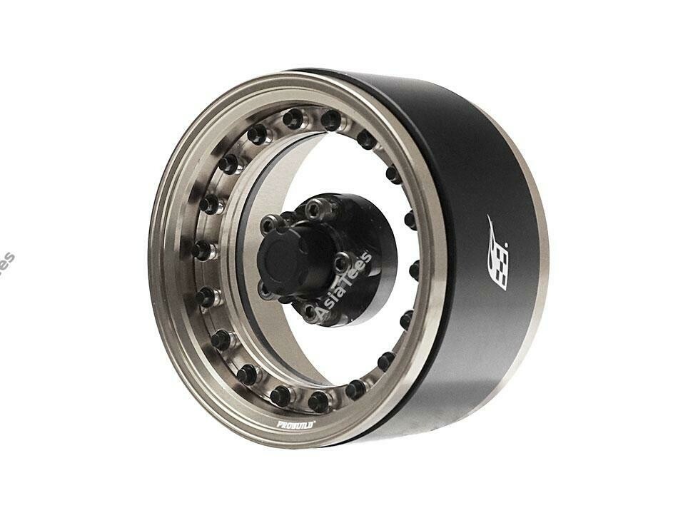 Boom Racing ProBuild™ 1.9&quot; CAL 5-Lug Adjustable Offset Beadlock Wheels (2) Clear BRPB007GMA