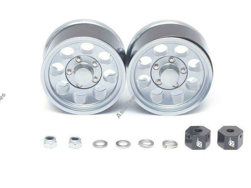 Boom Racing 1.55 Terra Classic 8-Hole Aluminum Beadlock Wheels w/ 3mm Wideners (2) Gun Metal BRW780906GM