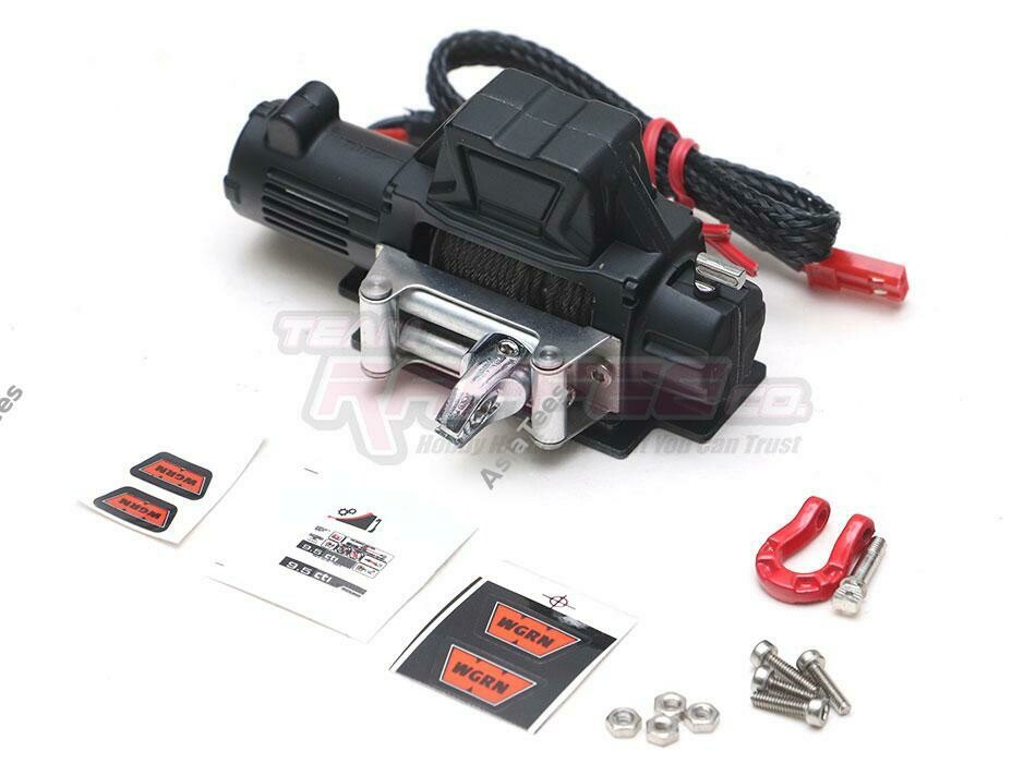 Team Raffee Co. 1/10 Scale Alloy Winch for RC Crawler 6-12V Black TRC/302703BK