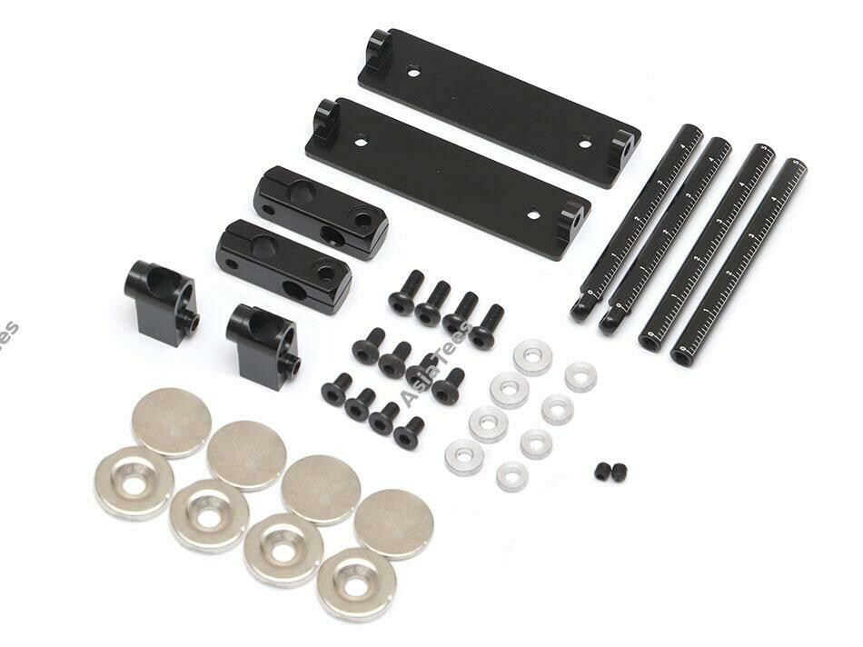 Team Raffee Co. Universal Aluminum Stealth Magnetic Body Mount with Scaled Body Post Black TRC/302545BK