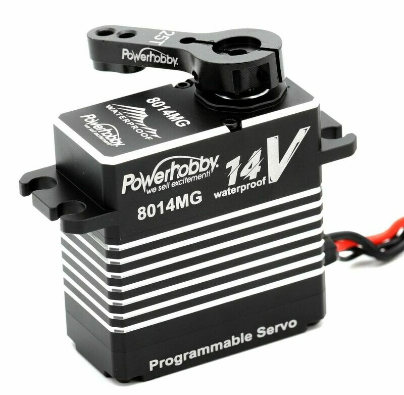 PowerHobby 8014MG 14v Programmable Waterproof High Voltage Brushless 3S LiPo Servo PHBPH8014MG