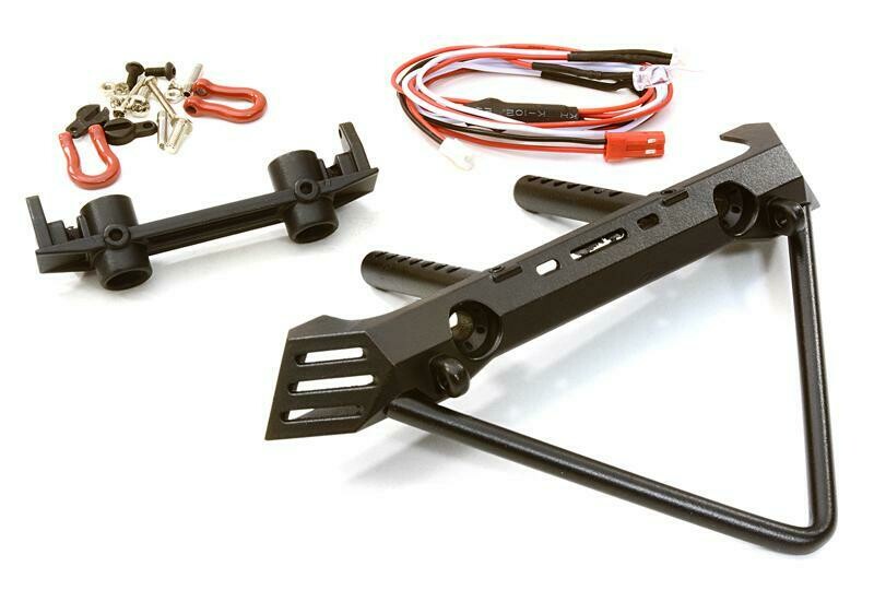 Integy Metal Realistic Front Bumper w/ 40mm Mount for Axial SCX-10 Crawler C26862BLACK