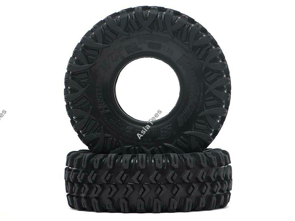 Boom Racing HUSTLER M/T Xtreme 1.55&quot; BABY Rock Crawling Tires 3.74x1.3 SNAIL SLIME™ Compound W/ Open Cell Foams (Ultra Soft) BRTR15502-US