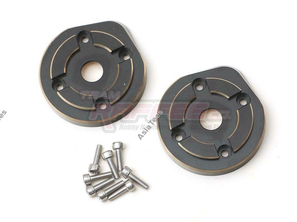 Team Raffee Co. Brass Heavy Duty Front Steering Knuckle Portal Cup (2) Black for Axial SCX10 III TRC/1134002