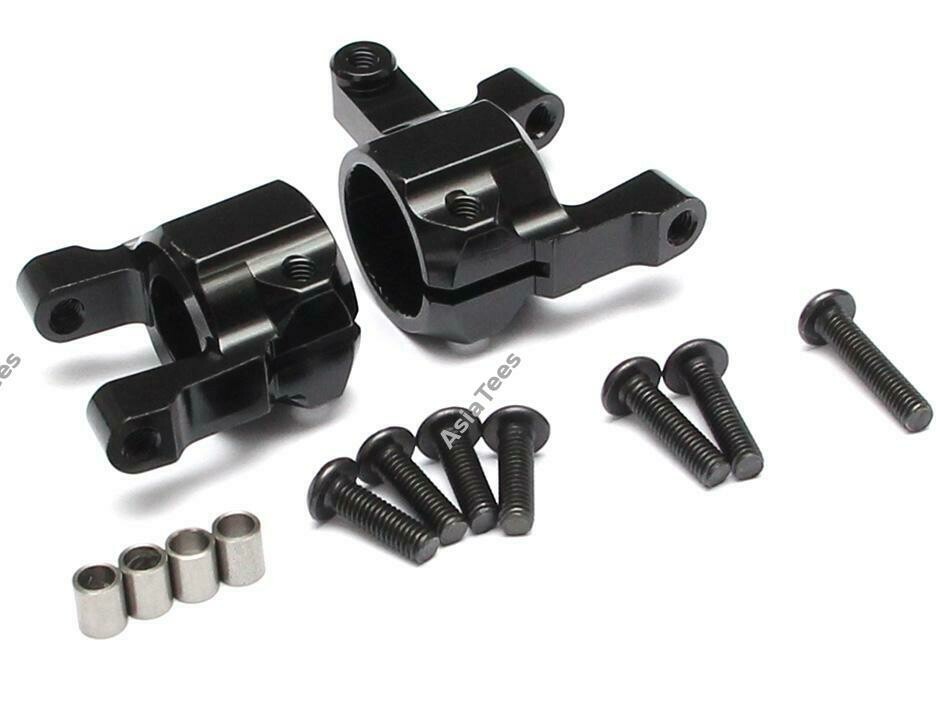 Team Raffee Co. Aluminum Front C-hub (2) Black for Axial SCX10 II TRC/302286BK