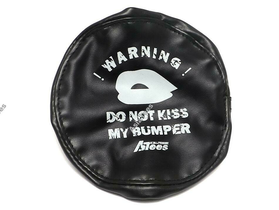 ATees Soft Faux Leather Tire Cover For 1.9 Crawler Tires - Do Not Kiss My Bumper BRSCAC083B