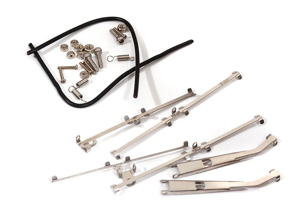 Integy Realistic Scale Alloy Front Windshield Wiper Kit for 1/10 Axial, Traxxas Crawler C29405