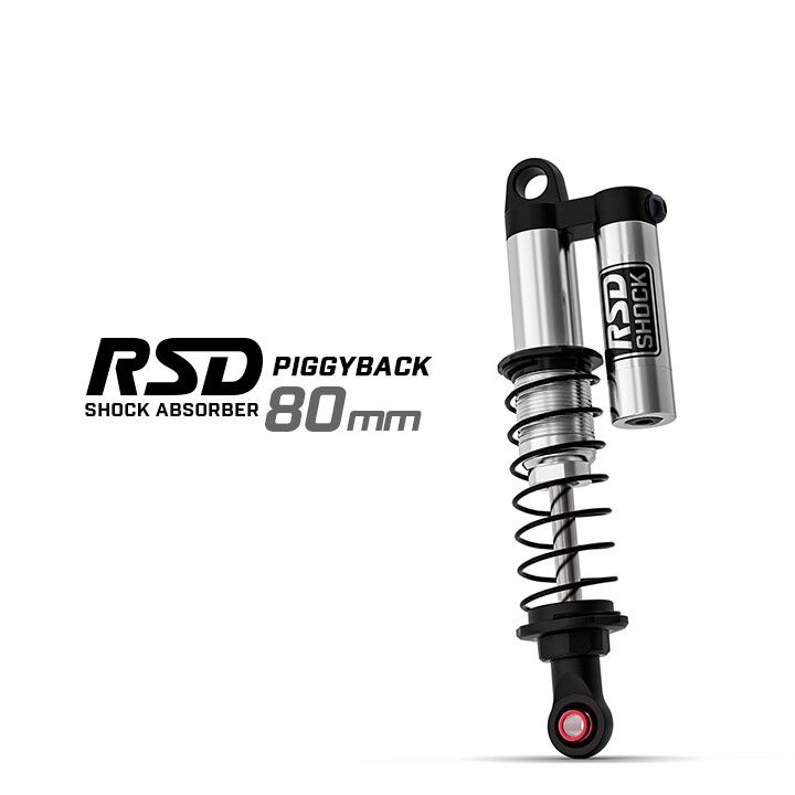 Gmade RSD Piggyback Shocks, 80mm Length, (2) GMA23302