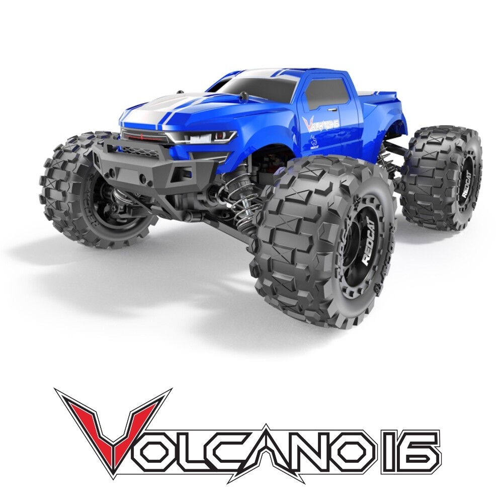 Redcat Volcano-16 1/16 Scale Brushed Electric Monster Truck (Blue) RER13649
