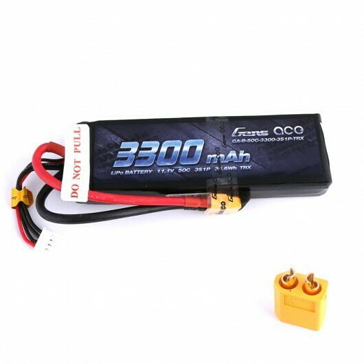 Gens ace 3300mAh 11.1V 50C 3S1P Lipo Battery Pack with XT60 Plug GEA33003S50X6