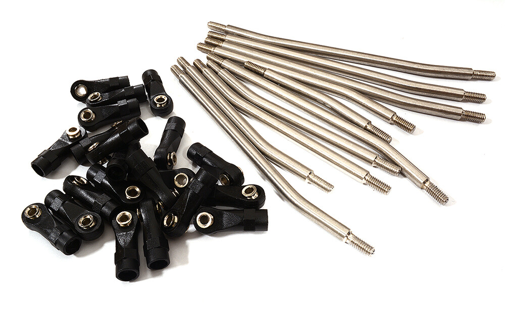 Integy Titanium Alloy 10-Piece Linkage Set for Axial SCX10 II 12.3&quot; Wheelbase C29478