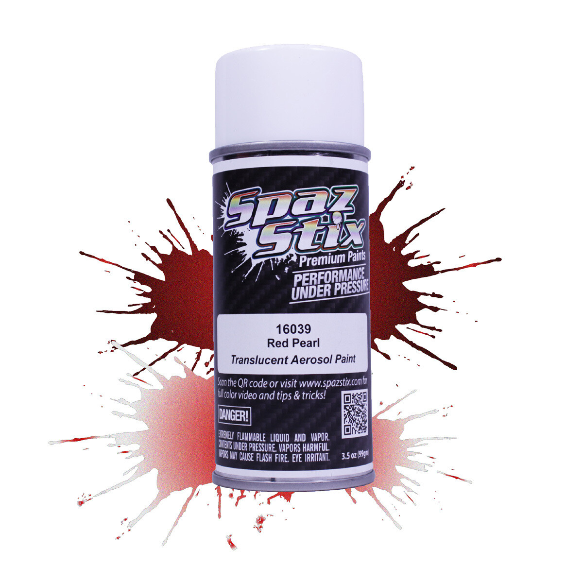 Spaz Stix Red Pearl Aerosol Paint, 3.5oz Can SZX16039