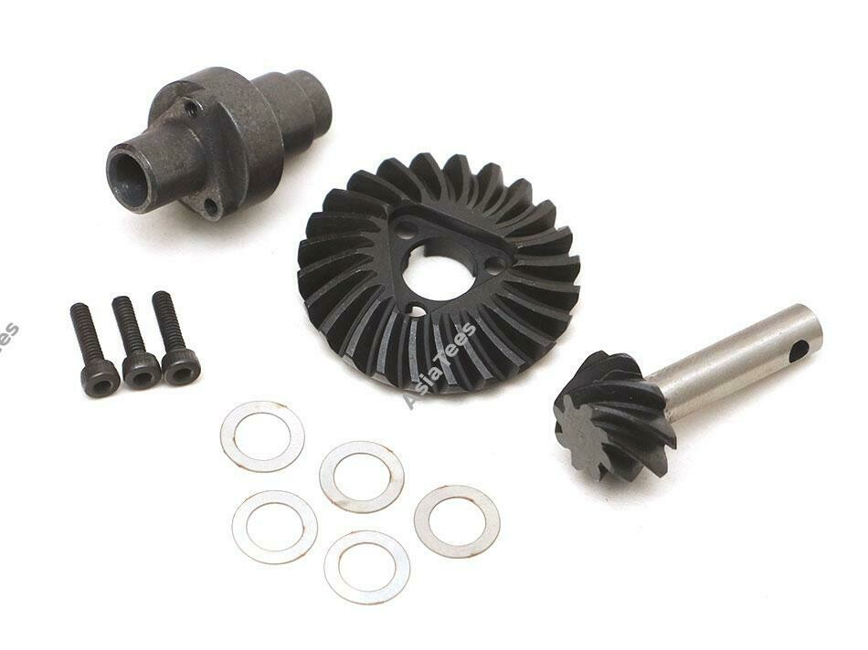 Boom Racing Heavy Duty Keyed Bevel Helical Overdrive Gear 24/8T + Differential Locker Set for BRX70/BRX90/AR44/AR45 Axles BR955040