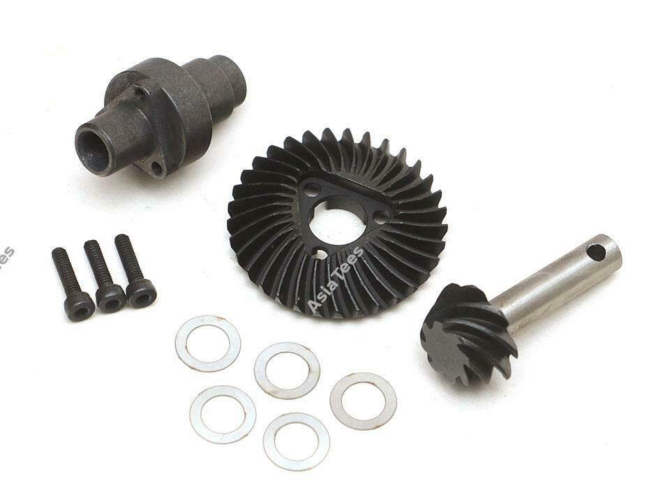 Boom Racing Heavy Duty Keyed Bevel Helical Underdrive Gear 33/8T + Differential Locker Set for BRX70/BRX90/AR44/AR45 Axles BR955042
