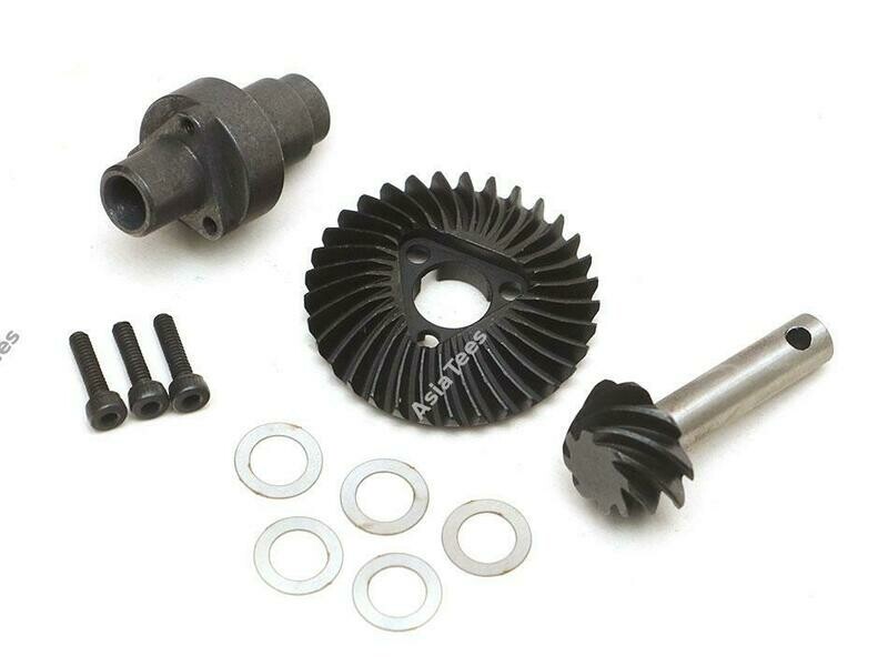Boom Racing Heavy Duty Keyed Bevel Helical Underdrive Gear 33/8T + Differential Locker Set for BRX70/BRX90/AR44/AR45 Axles BR955042
