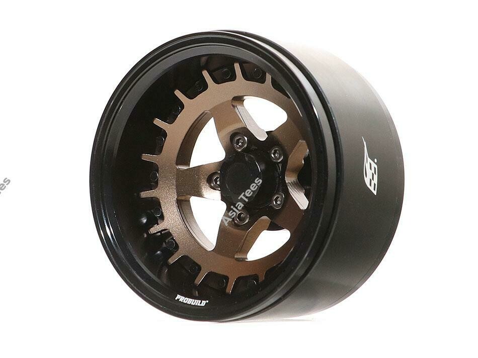 Boom Racing ProBuild™ 1.9&quot; SS5 Adjustable Offset Aluminum Beadlock Wheels (2) Black/Bronze BRPB013BKBZ