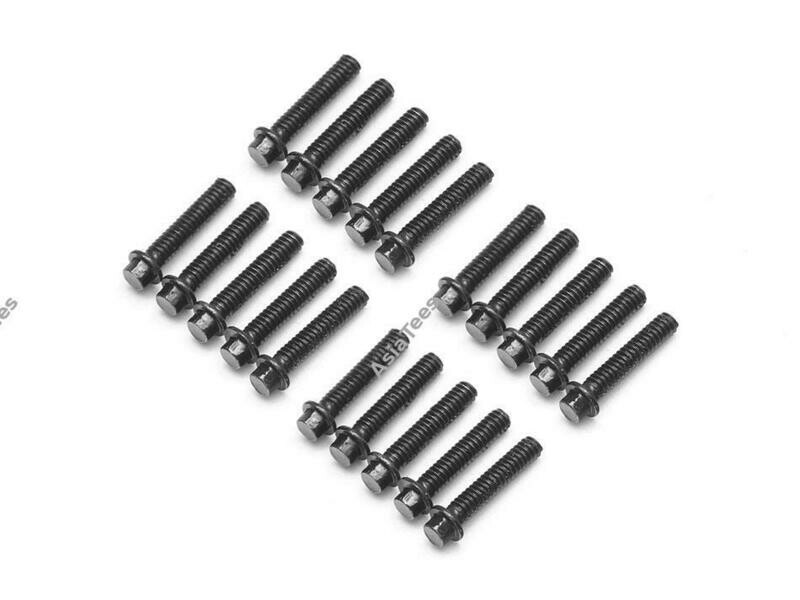 Boom Racing ProBuild™ Scale M2*9mm Wheel Bolts Screw (20) Black BRPROB-06BK