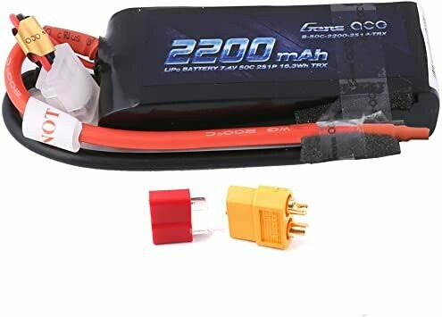 Gens ace 50C 2S1P 7.4 v 2200mah Lipo Battery Pack with XT60 Plug GEA22002S50X6